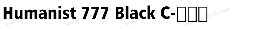 Humanist 777 Black C字体转换